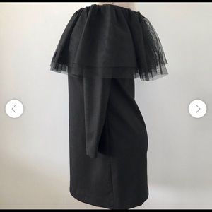 Zara off the shoulder ruffle tulle dress. Size S